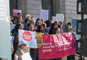 New Era Colorado staff and members of the Coloradans for Protecting Reproductive Freedom campaign at the campaign launch in Jan. 2024. 